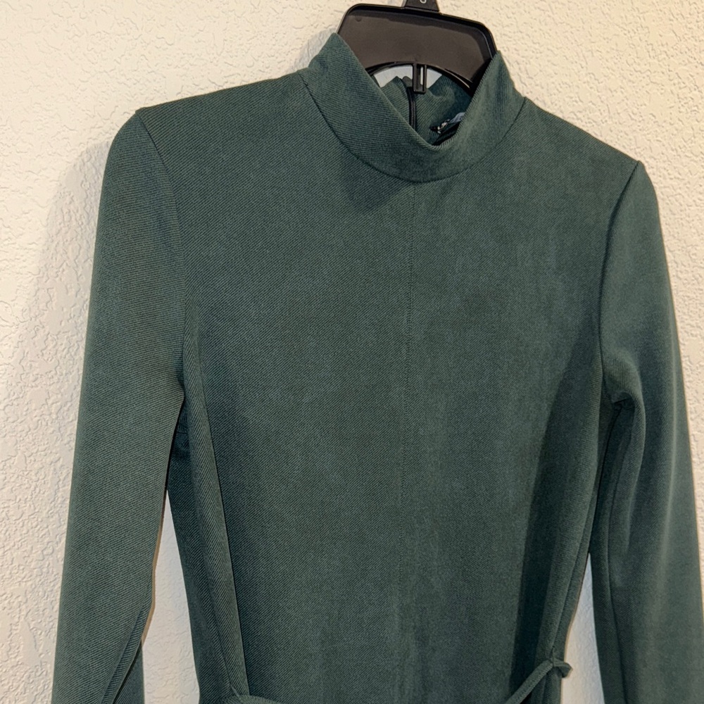 Zara Long Sleeve Green Dress